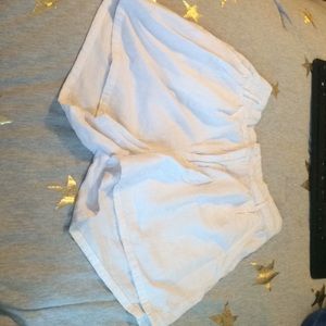 white beach shorts
